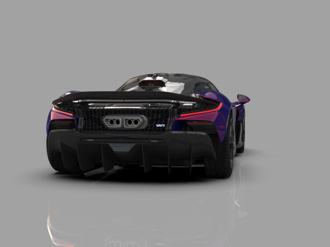 McLaren W1 2025 HQ interior 3D Модель