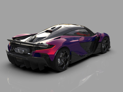 McLaren W1 2025 HQ interior 3D Модель