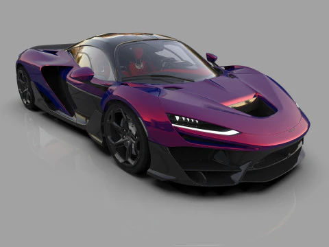 McLaren W1 2025 HQ interior 3D Model