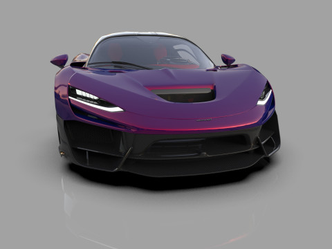 McLaren W1 2025 HQ interior 3D Модель