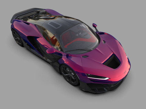McLaren W1 2025 HQ interior 3D Модель