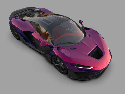 McLaren W1 2025 HQ interior 3D Model