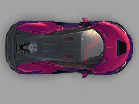 McLaren W1 2025 HQ interior 3D Модель