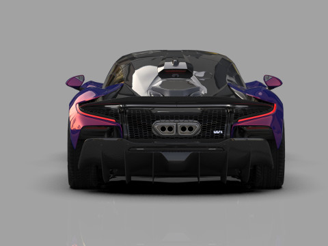 McLaren W1 2025 HQ interior 3D Модель