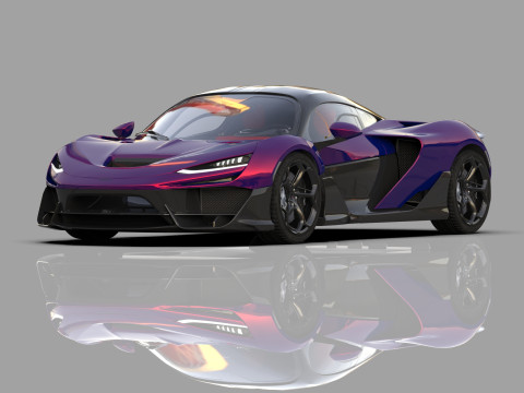 McLaren W1 2025 HQ interior 3D Модель
