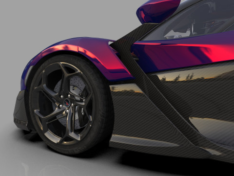 McLaren W1 2025 HQ interior 3D Модель