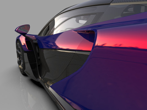 McLaren W1 2025 HQ interior 3D Модель