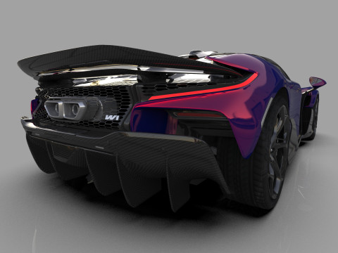 McLaren W1 2025 HQ interior 3D Модель