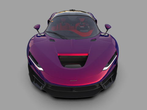 McLaren W1 2025 HQ interior 3D Модель