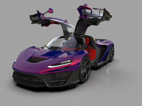 McLaren W1 2025 HQ interior 3D Модель