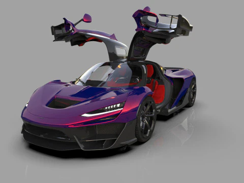 McLaren W1 2025 HQ interior 3D Model