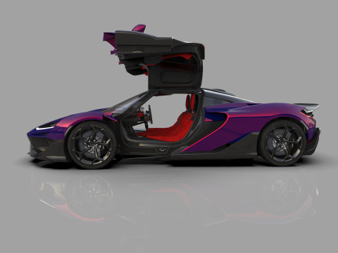 McLaren W1 2025 HQ interior 3D Модель