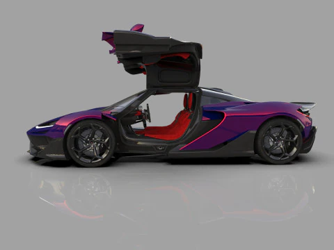 McLaren W1 2025 HQ interior 3D Model