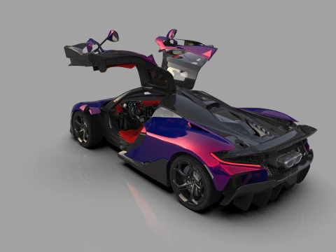 McLaren W1 2025 HQ interior 3D Model
