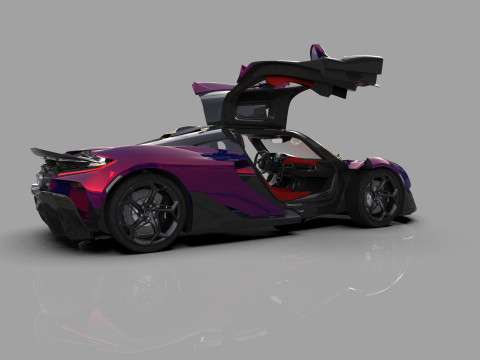 McLaren W1 2025 HQ interior 3D Модель