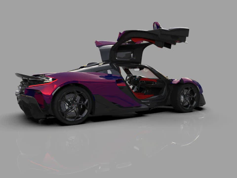 McLaren W1 2025 HQ interior 3D Model