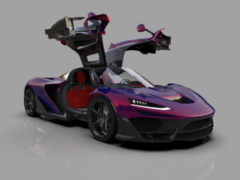 McLaren W1 2025 HQ interior 3D Модель