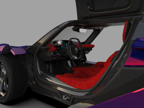McLaren W1 2025 HQ interior 3D Модель