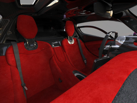 McLaren W1 2025 HQ interior 3D Модель