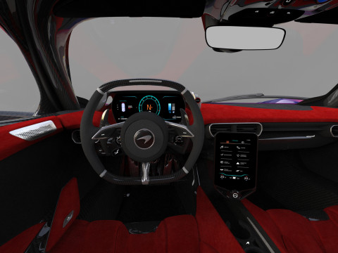 McLaren W1 2025 HQ interior 3D Модель