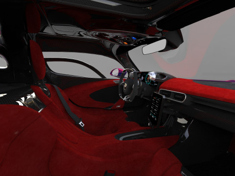 McLaren W1 2025 HQ interior 3D Модель