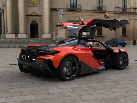 McLaren W1 2025 HQ interior 3D Model