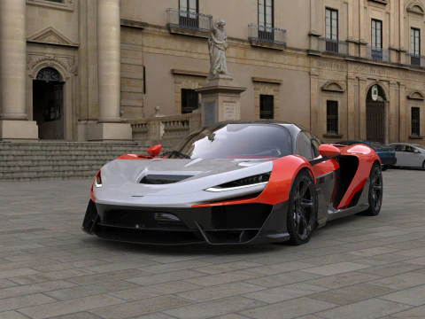 McLaren W1 2025 HQ interior 3D Model
