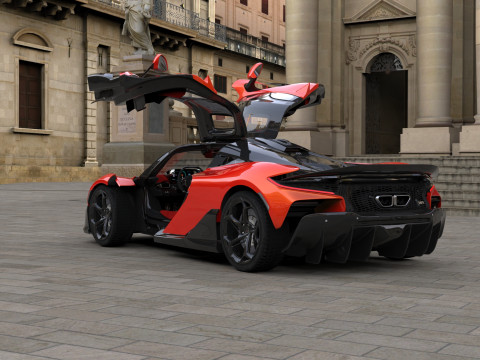 McLaren W1 2025 HQ interior 3D Модель