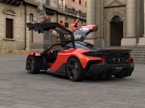 McLaren W1 2025 HQ interior 3D Model