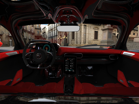 McLaren W1 2025 HQ interior 3D Модель