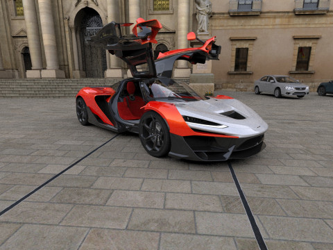 McLaren W1 2025 HQ interior 3D Модель