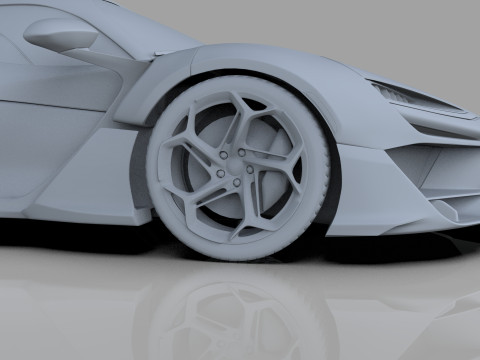 McLaren W1 2025 HQ interior 3D Модель