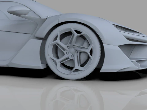 McLaren W1 2025 HQ interior 3D Model