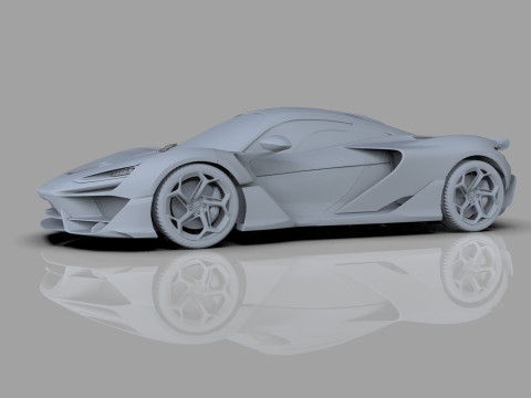 McLaren W1 2025 HQ interior 3D Модель