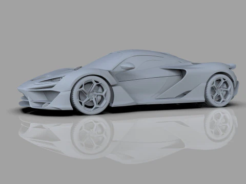 McLaren W1 2025 HQ interior 3D Model