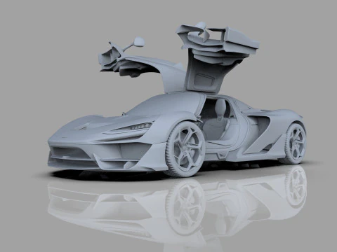 McLaren W1 2025 HQ interior 3D Model