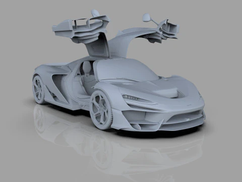McLaren W1 2025 HQ interior 3D Model