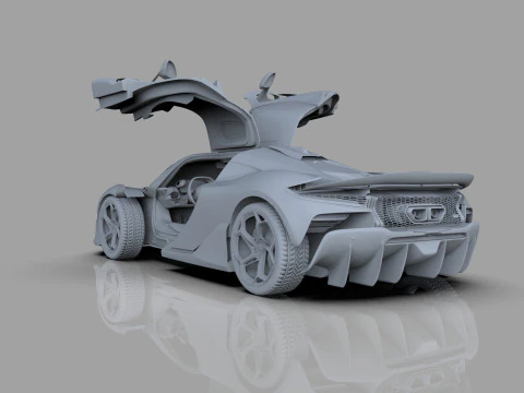 McLaren W1 2025 HQ interior 3D Model