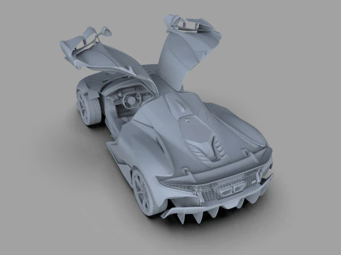 McLaren W1 2025 HQ interior 3D Model