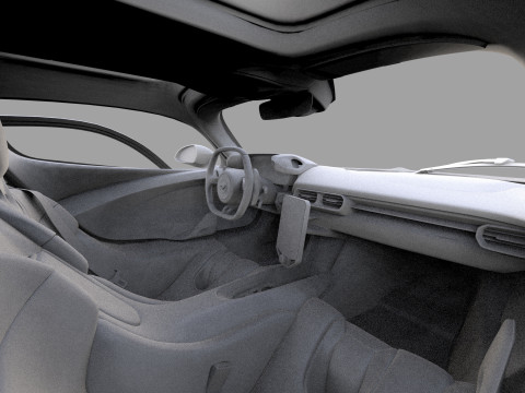McLaren W1 2025 HQ interior 3D Модель