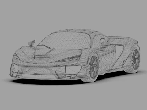 McLaren W1 2025 HQ interior 3D Model