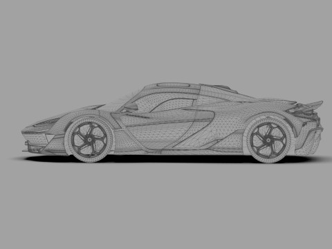 McLaren W1 2025 HQ interior 3D Модель