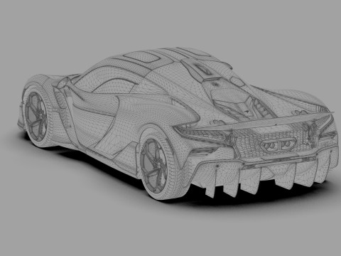 McLaren W1 2025 HQ interior 3D Модель