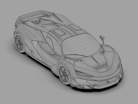 McLaren W1 2025 HQ interior 3D Model