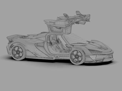 McLaren W1 2025 HQ interior 3D Модель
