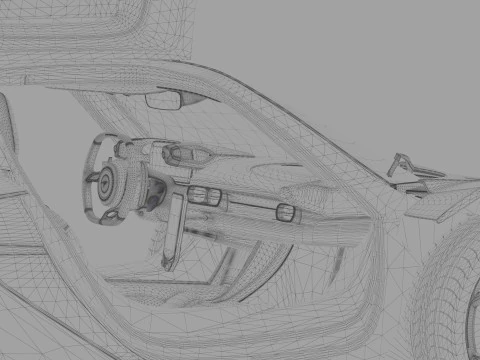 McLaren W1 2025 HQ interior 3D Model