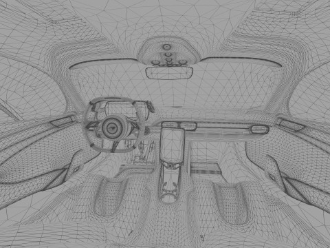 McLaren W1 2025 HQ interior 3D Модель