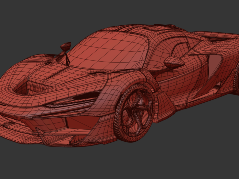 McLaren W1 2025 HQ interior 3D Модель