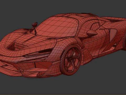 McLaren W1 2025 HQ interior 3D Model