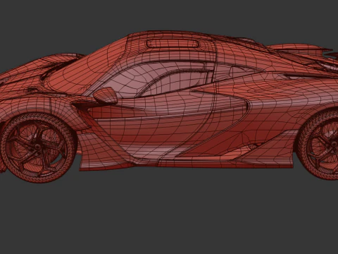 McLaren W1 2025 HQ interior 3D Model